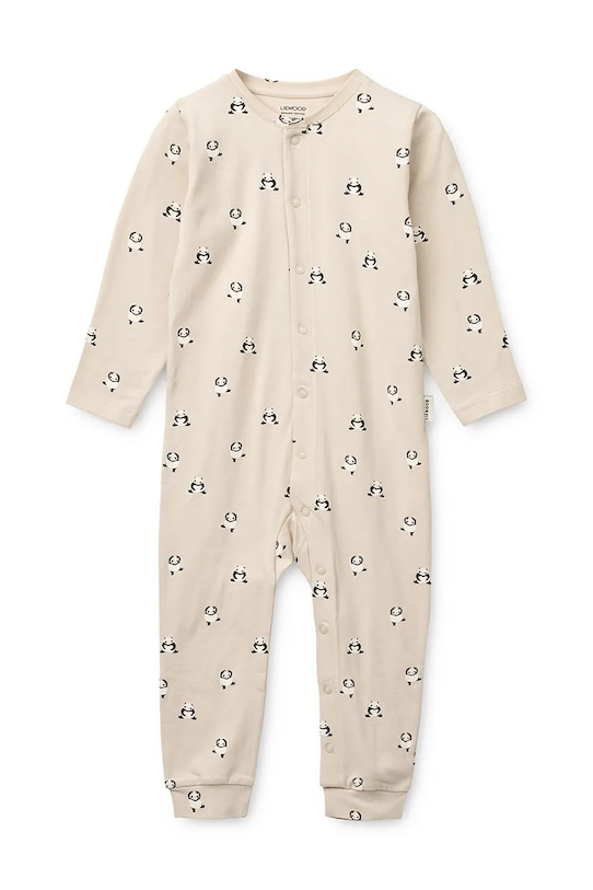 Liewood pajacyk niemowlęcy Birk Printed Pyjamas Jumpsuit LW20677.PPY2 beżowy SS26
