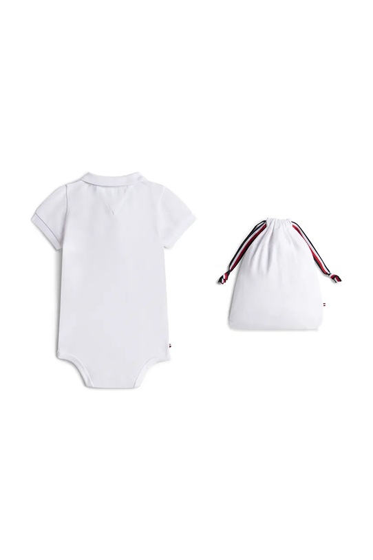 Tommy Hilfiger body dziecięce bawełniane z elastanem KN0KN02372.PPY2 biały SS26