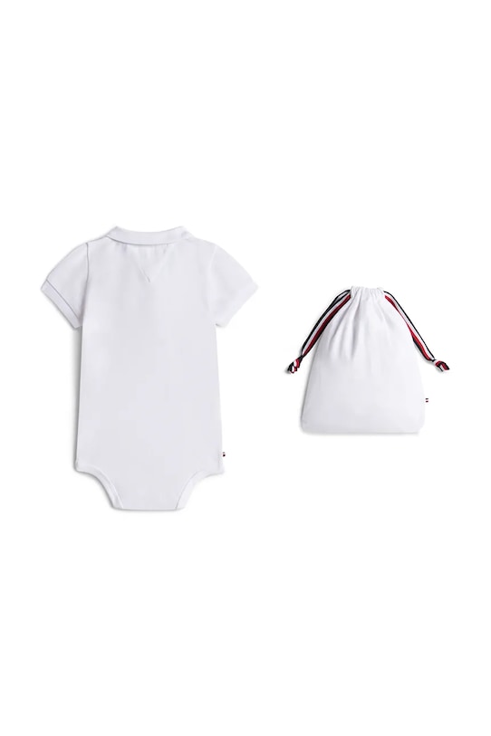 Tommy Hilfiger body dziecięce bawełniane z elastanem KN0KN02372.PPY2 biały SS26