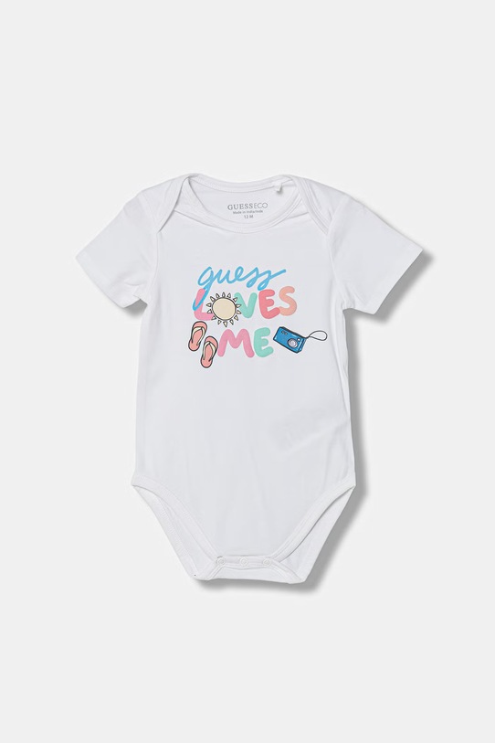 Guess komplet niemowlęcy bawełniany z elastanem H6GW09.K6YW1.PPY2.M żółty SS26