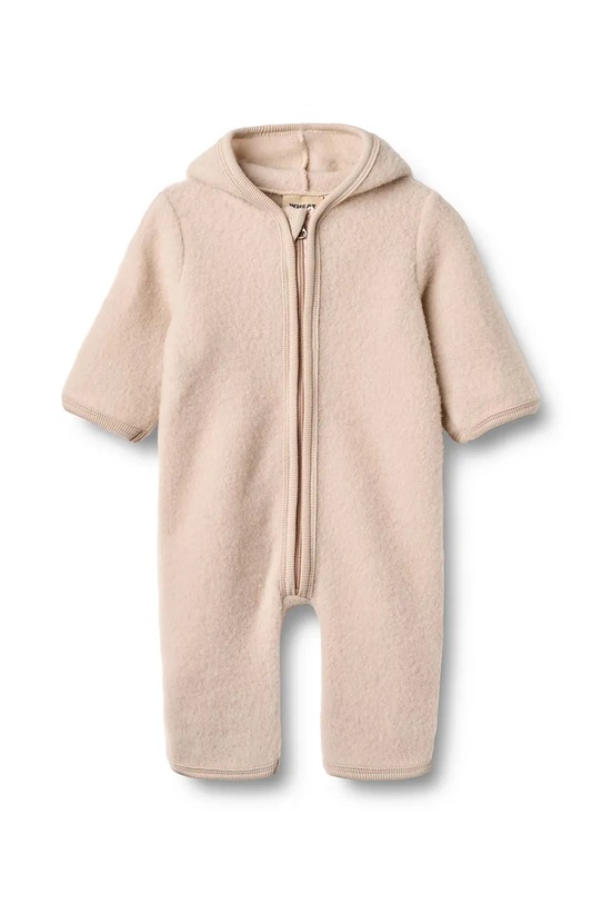 Wheat pajacyk wełniany niemowlęcy różowy 9373k.786