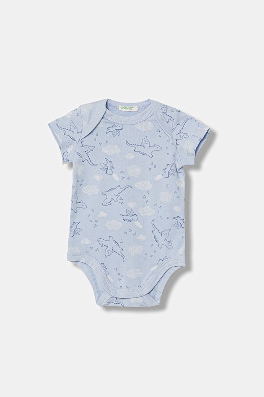 United Colors of Benetton body niemowlęce bawełniane z elastanem 2-pack 3WGGAB010.W.Stagionale biały SS26