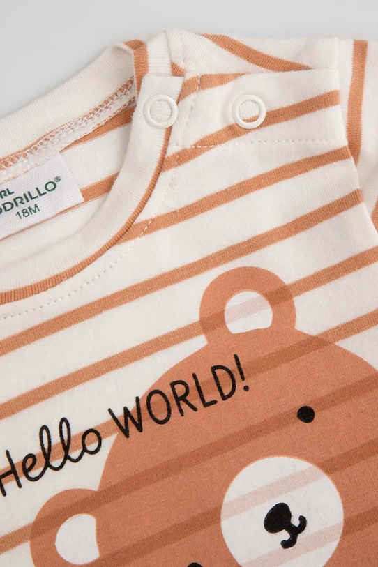 Deklice Coccodrillo body otroško bombažno WC6112101HUN bež