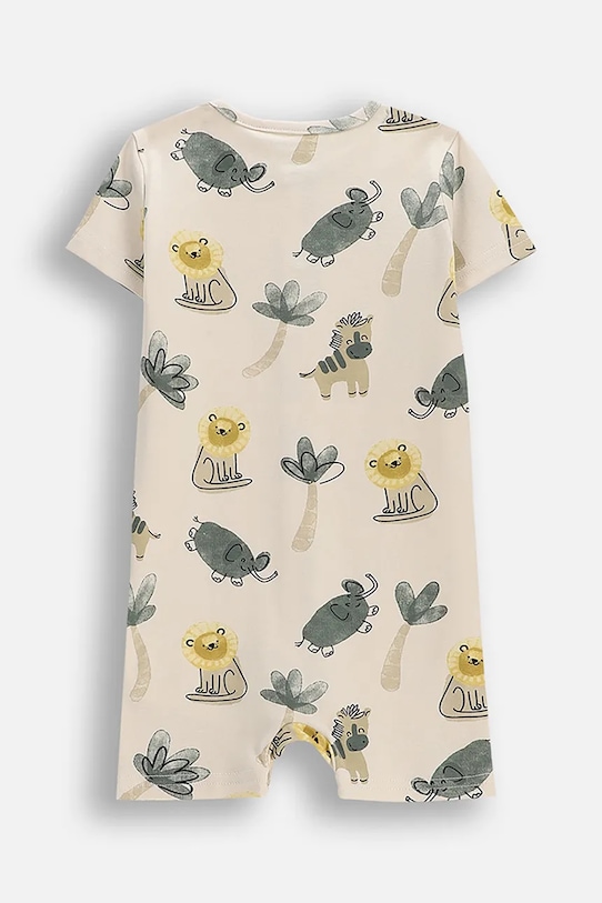 Coccodrillo pajacyk niemowlęcy bawełniany WC6104301IBN beżowy SS26