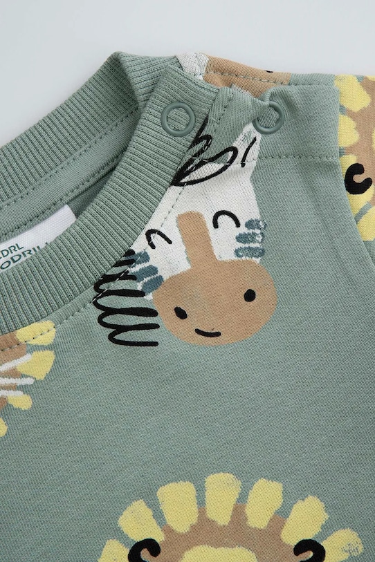 Αγορίστικα Coccodrillo κορμάκι βρεφικό βαμβακερό WC6112205IBN πράσινο