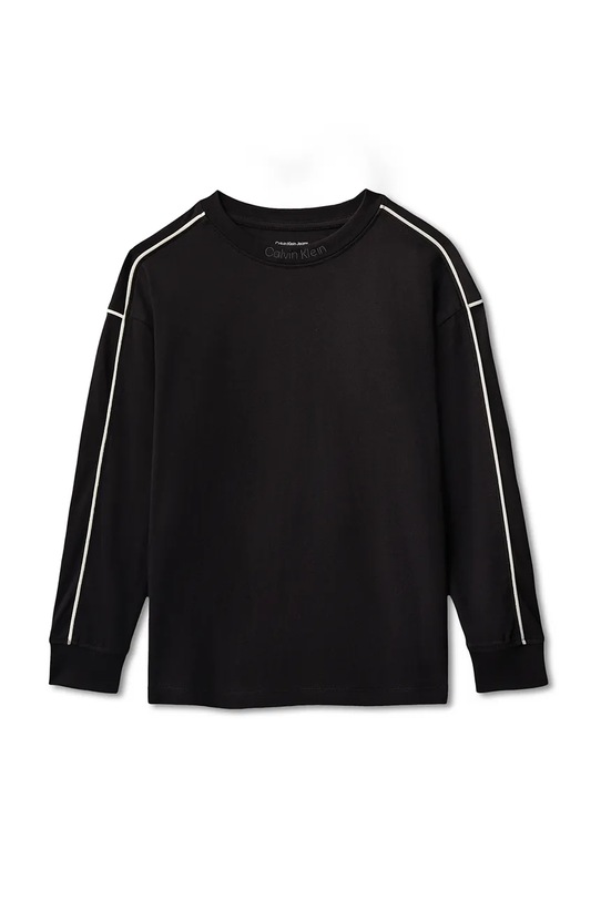 Calvin Klein Jeans longsleeve bawełniany dziecięcy IB0IB02612.128.176.PPY2 czarny SS26