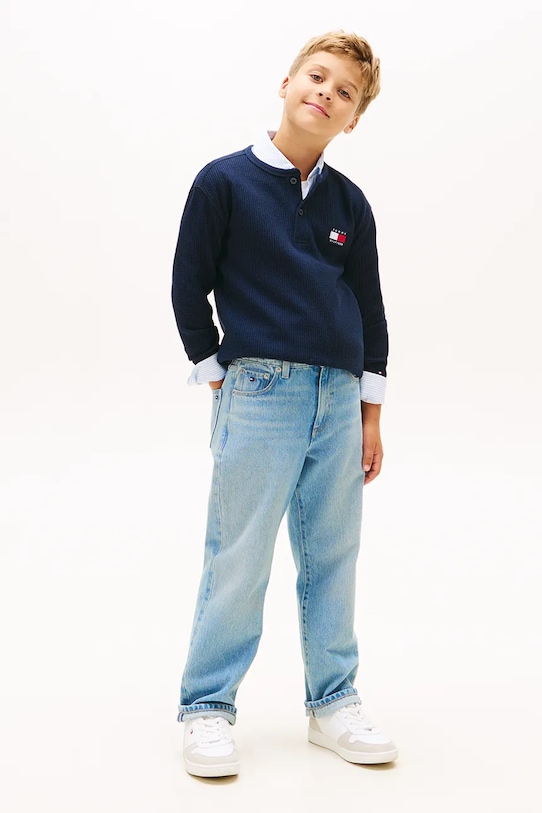 Chłopiec Tommy Hilfiger longsleeve dziecięcy KB0KB10166.128.176.PPY2 granatowy