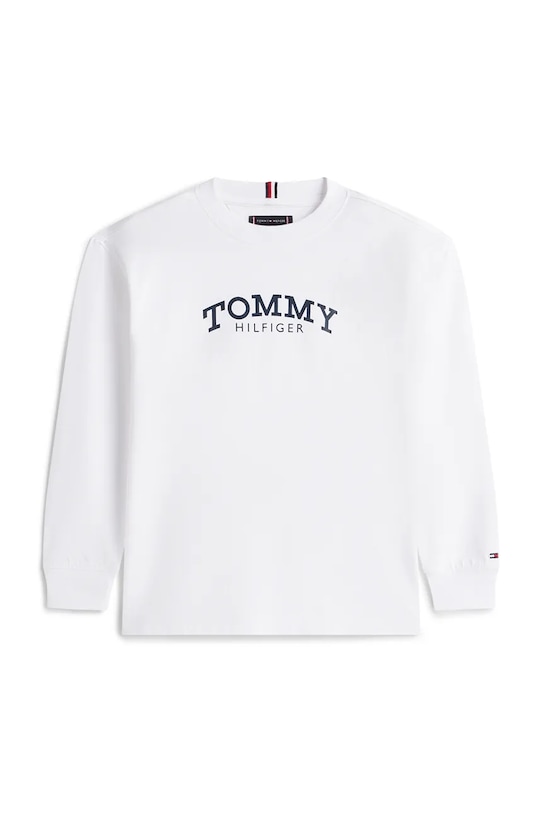 Tommy Hilfiger longsleeve bawełniany dziecięcy KB0KB10052.98.122.PPY2 biały SS26