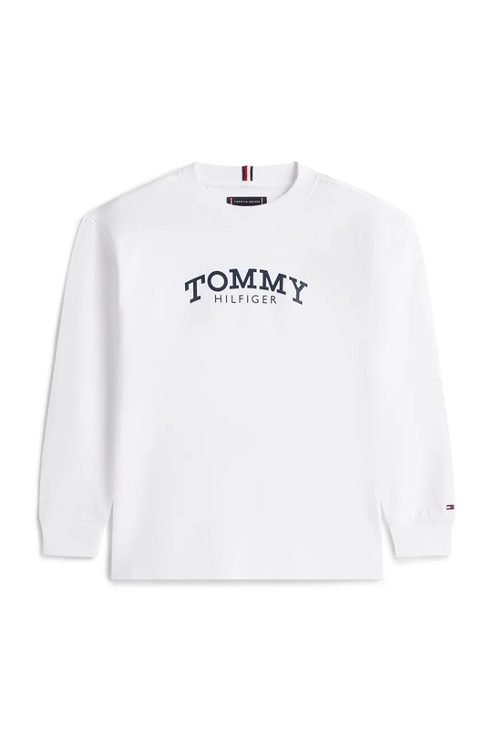 Tommy Hilfiger longsleeve bawełniany dziecięcy KB0KB10052.128.176.PPY2 biały SS26
