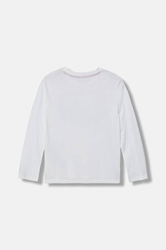 Guess longsleeve bawełniany dziecięcy N6RI01.K8HM4.PPY2 biały SS26