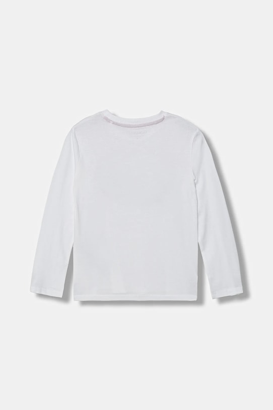 Guess longsleeve bawełniany dziecięcy N6RI01.K8HM4.PPY2 biały SS26