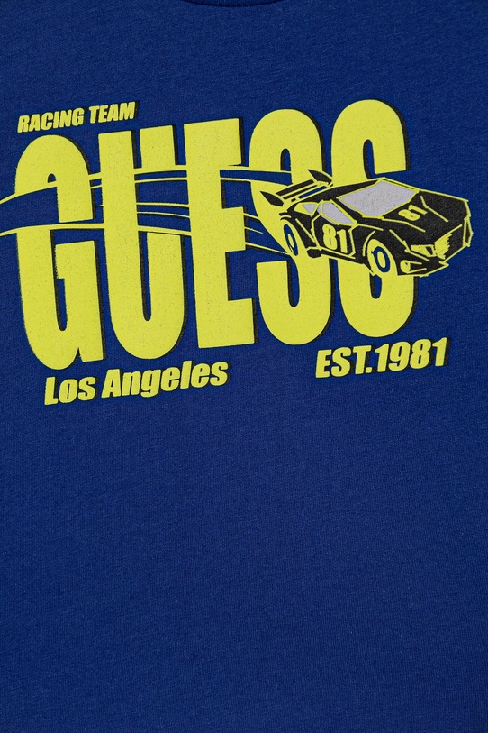 Chłopiec Guess longsleeve bawełniany dziecięcy N6RI01.K8HM4.PPY2 niebieski