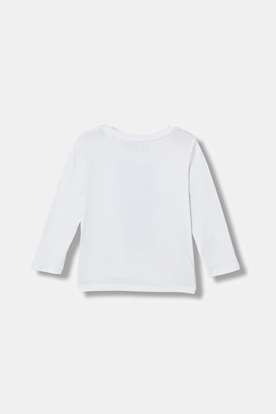 Guess longsleeve bawełniany dziecięcy N6RI12.K8HM4.PPY2 biały SS26
