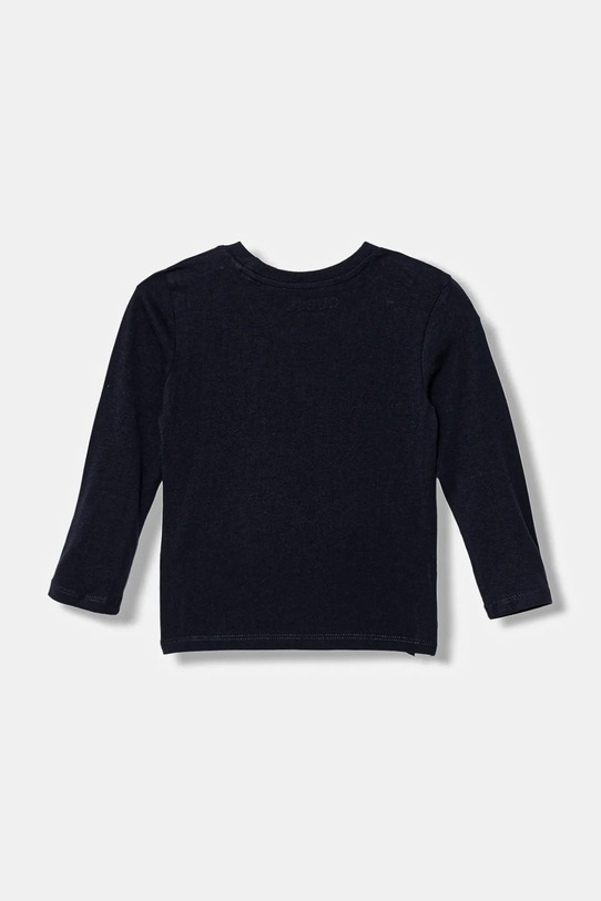 Guess longsleeve bawełniany dziecięcy N6RI12.K8HM4.PPY2 granatowy SS26