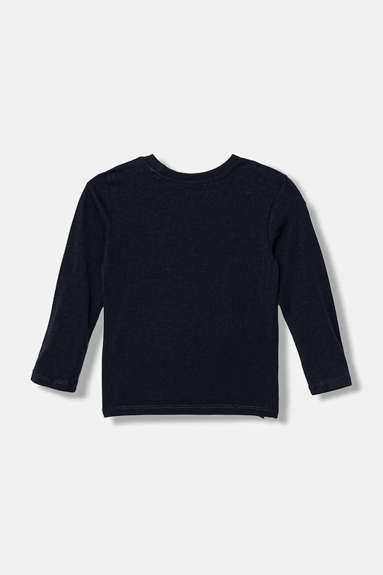 Guess longsleeve bawełniany dziecięcy N6RI12.K8HM4.PPY2 granatowy SS26