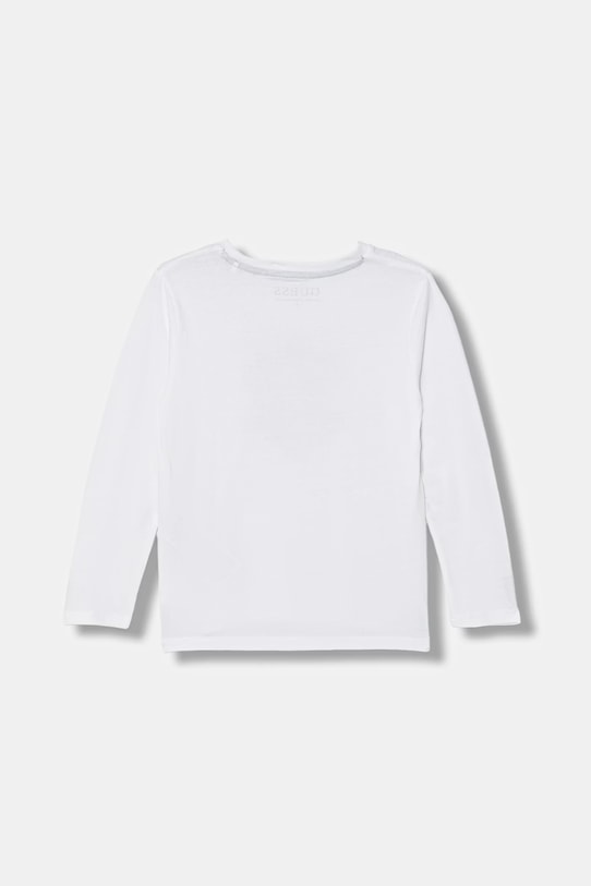 Guess longsleeve bawełniany dziecięcy N6RI19.K8HM4.PPY2 biały SS26