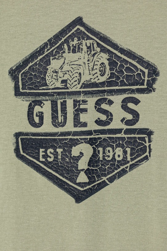 Chłopiec Guess longsleeve bawełniany dziecięcy N6RI19.K8HM4.PPY2 zielony