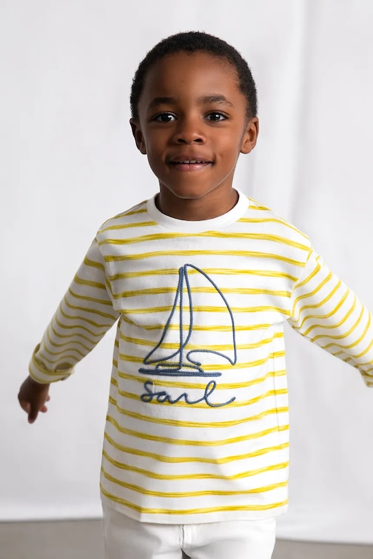 Mayoral longsleeve bawełniany dziecięcy nadruk biały 3083.5A.Mini.PPY2