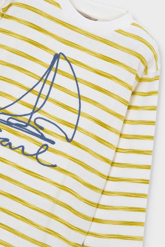 Mayoral longsleeve bawełniany dziecięcy biały 3083.5A.Mini.PPY2