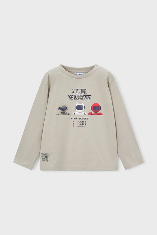 Παιδικό βαμβακερό μακρυμάνικο Mayoral 3084.5E.Mini.PPY2 μπεζ SS26