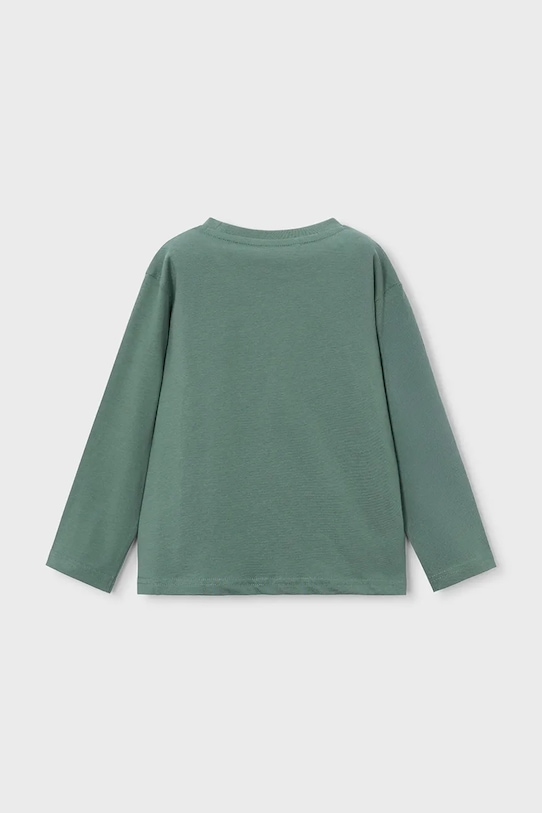 Mayoral longsleeve bawełniany dziecięcy 3084.5E.Mini.PPY2 zielony SS26