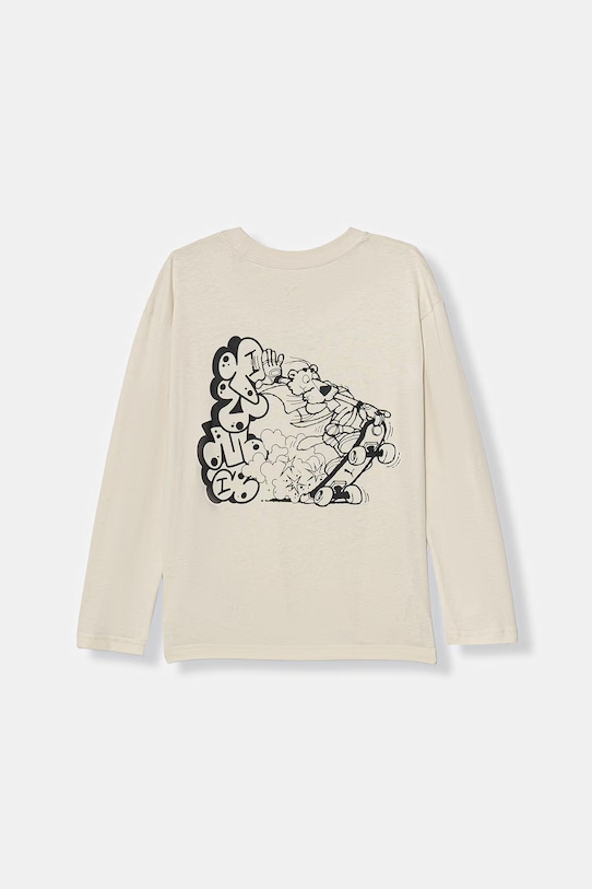 Puma longsleeve bawełniany dziecięcy MID90s nadruk beżowy 691745