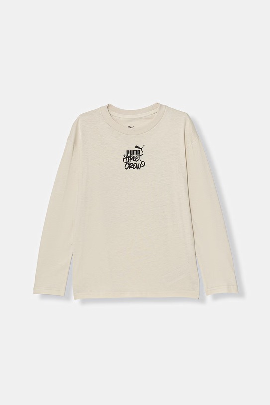 Puma longsleeve bawełniany dziecięcy MID90s 691745 beżowy SS26