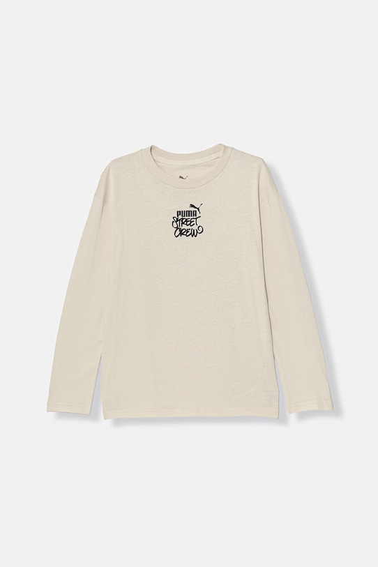 Puma longsleeve bawełniany dziecięcy MID90s 691745 beżowy SS26