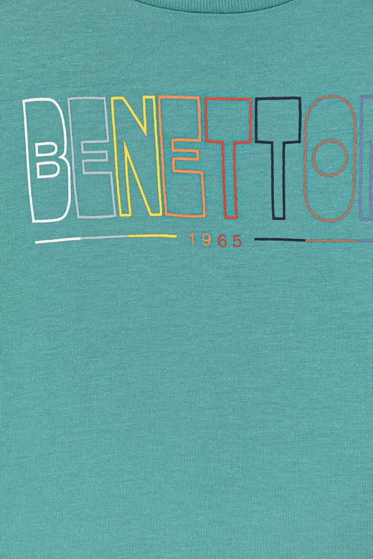 Chłopiec United Colors of Benetton longsleeve bawełniany dziecięcy 3I1XG10LM.P.Stagionale turkusowy