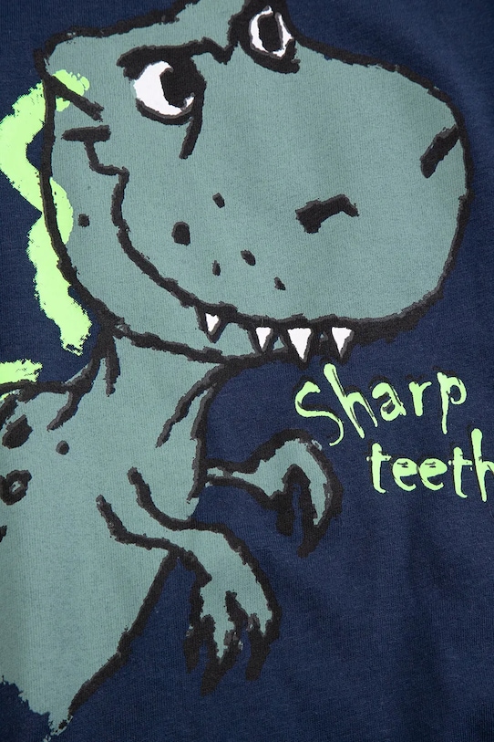 Памучна блуза с дълги ръкави Coccodrillo син WC6143103VBA