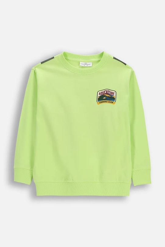 Детска блуза с дълги ръкави Coccodrillo памук зелен WC6143101FBK