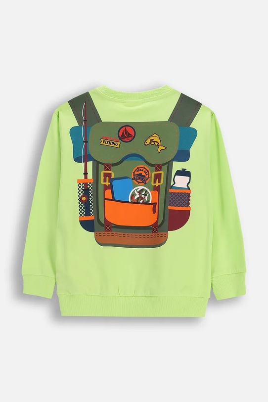 Детска блуза с дълги ръкави Coccodrillo WC6143101FBK зелен SS26