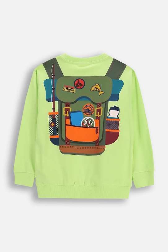 Детска блуза с дълги ръкави Coccodrillo WC6143101FBK зелен SS26