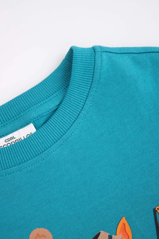 Момче Детска блуза с дълги ръкави Coccodrillo WC6143104FBK тюркоазен