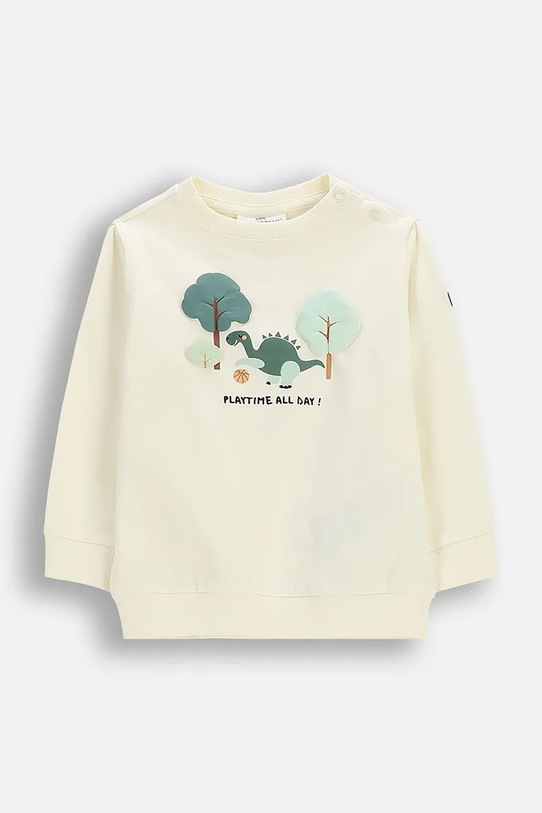 Majica kratkih rukava za bebe Coccodrillo print bež WC6143101HBN