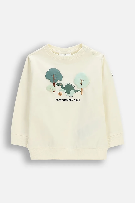 Majica kratkih rukava za bebe Coccodrillo print bež WC6143101HBN