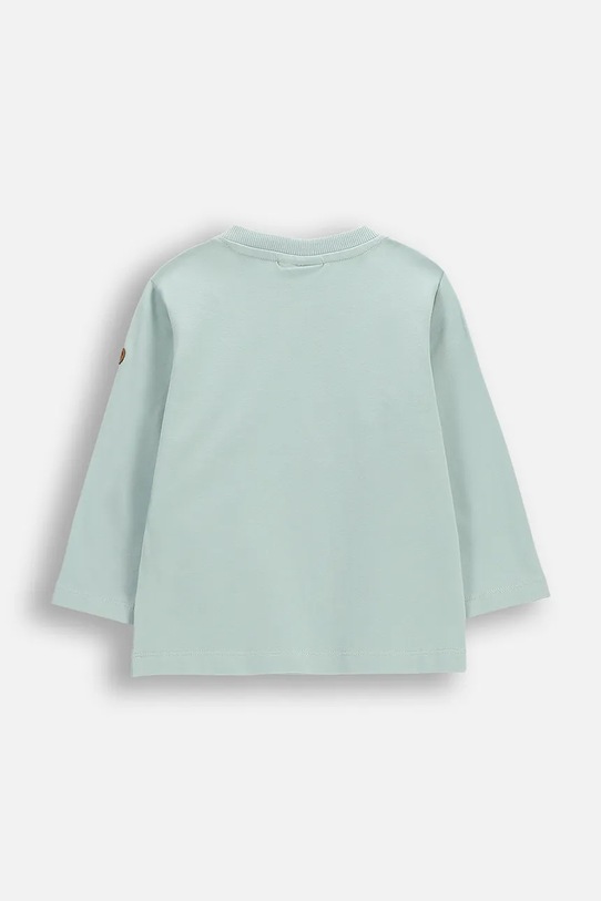 Бебешка блуза с дълги ръкави Coccodrillo WC6143103HBN тюркоазен SS26