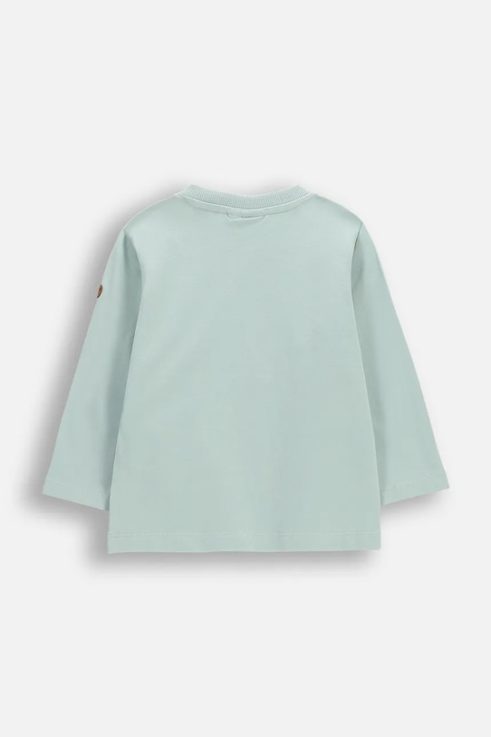 Бебешка блуза с дълги ръкави Coccodrillo WC6143103HBN тюркоазен SS26