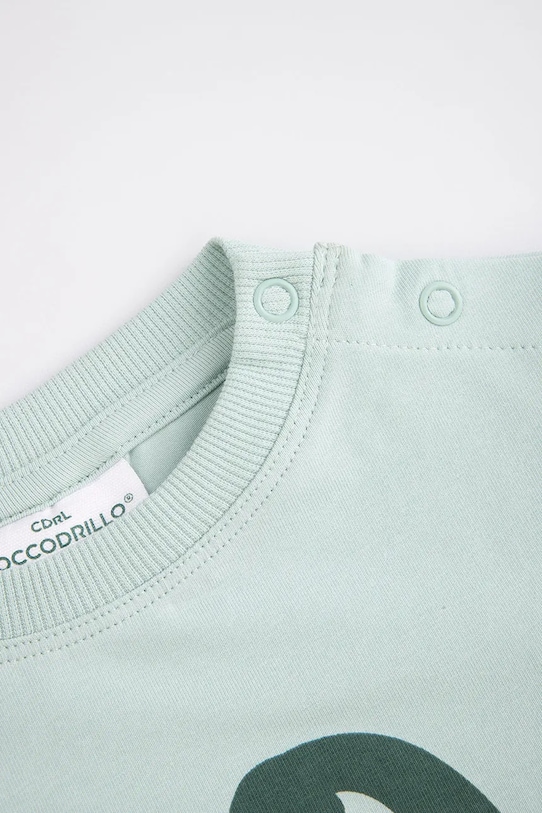 Момче Бебешка блуза с дълги ръкави Coccodrillo WC6143103HBN тюркоазен