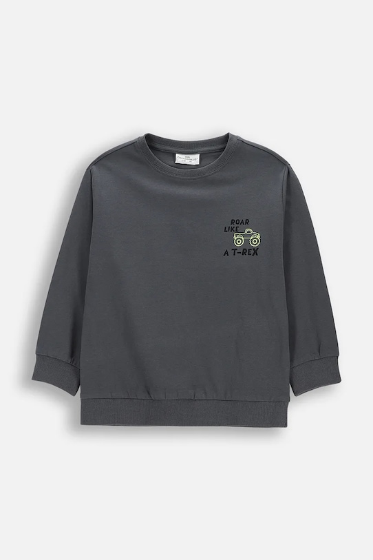 Детска блуза с дълги ръкави Coccodrillo памук сив WC6143103NBK