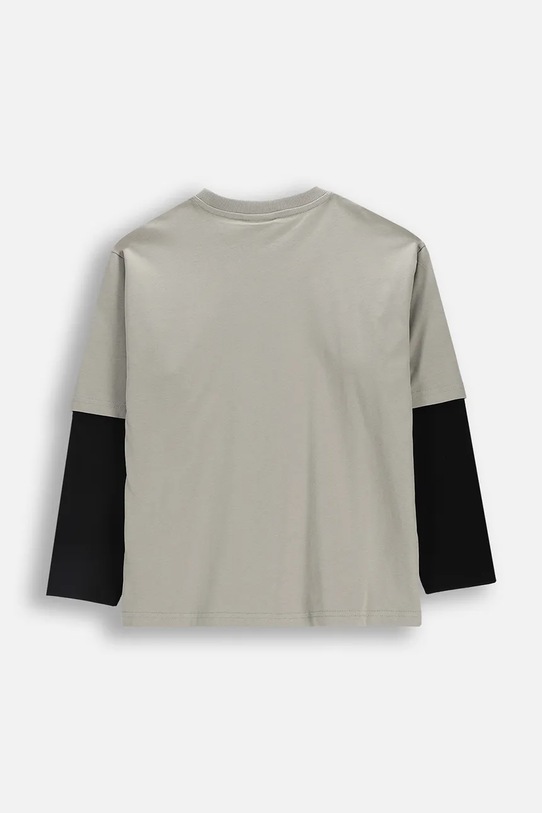 Детска блуза с дълги ръкави Coccodrillo WC6143101RBJ сив SS26