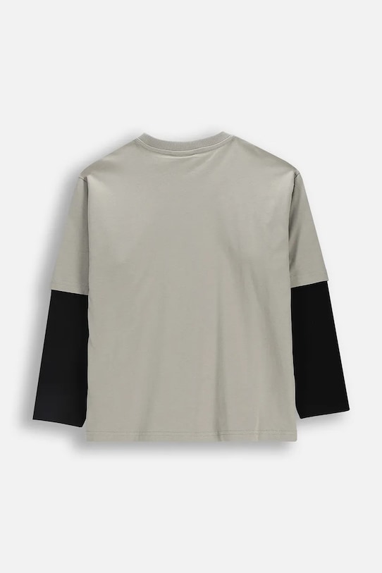 Детска блуза с дълги ръкави Coccodrillo WC6143101RBJ сив SS26