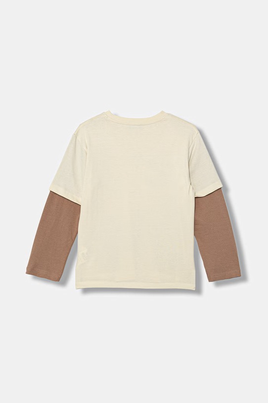 United Colors of Benetton longsleeve dziecięcy bawełniany 3MI5C10SA.G.Stagionale beżowy SS26