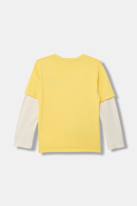 United Colors of Benetton tričko s dlhým rukávom detské bavlnené 3MI5C10SA.G.Stagionale žltá SS26