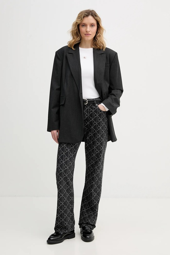 Calvin Klein Jeans longsleeve LV047E205G biały SS26