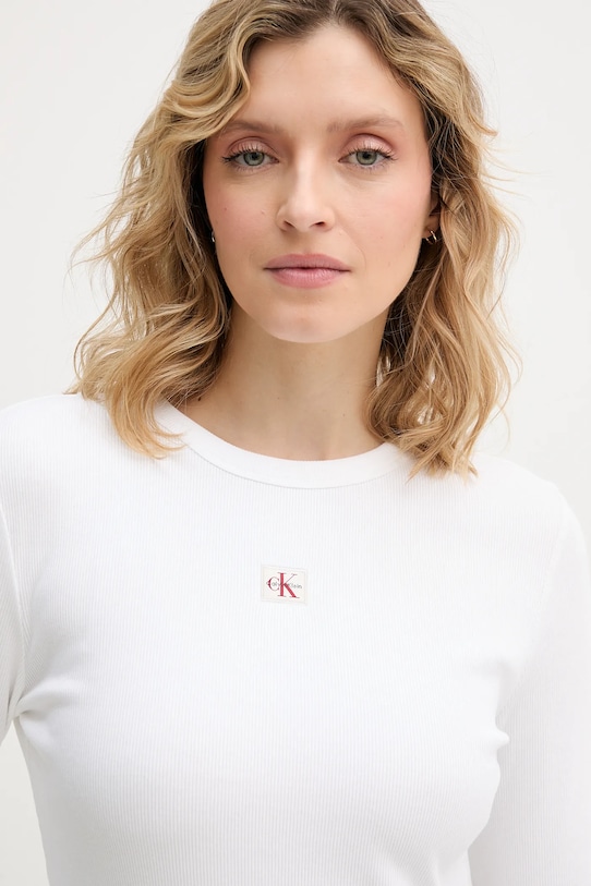 Calvin Klein Jeans longsleeve biały LV047E205G