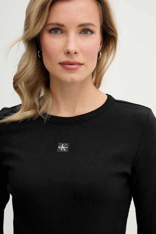 Calvin Klein Jeans longsleeve negru LV047E205G