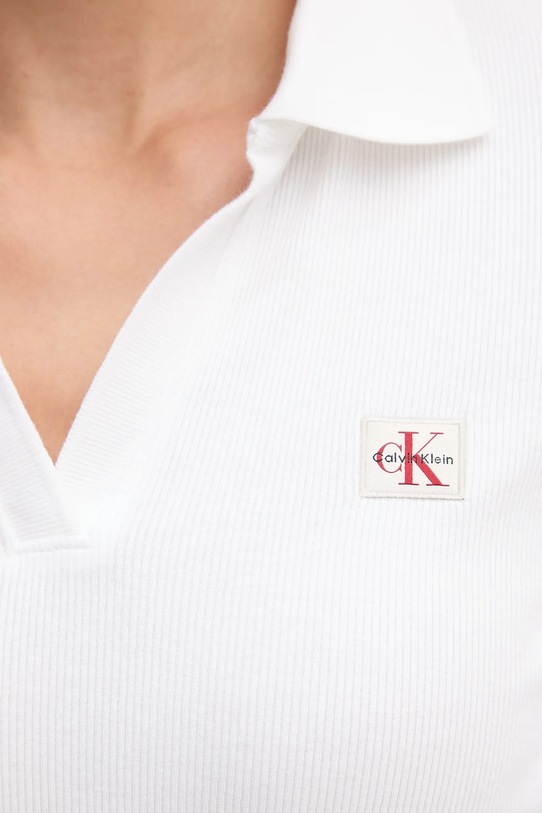 Tričko s dlouhým rukávem Calvin Klein Jeans LV047E203G bílá