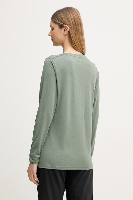 Ρούχα Fjallraven μακρυμάνικο αθλητικό μπλουζάκι γυναικείο Abisko Day Hike F14600161 πράσινο