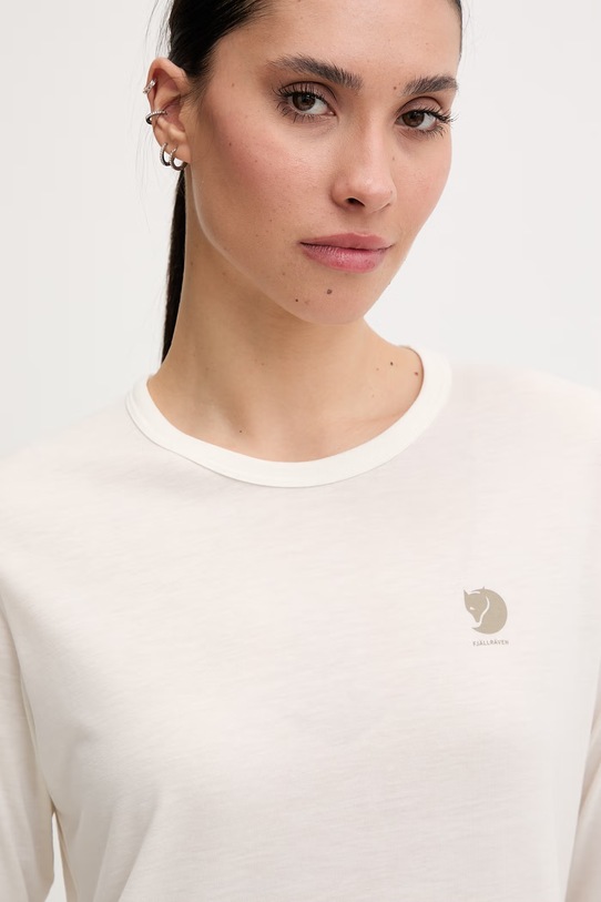 Fjallraven longsleeve damskie z lyocellem High Coast beżowy F14600276